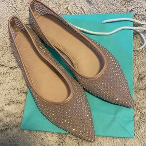 ASOS Rhinestone Mesh Flats NEW